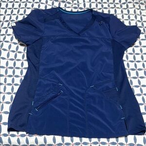 M - Scrubstar Navy Blue Top